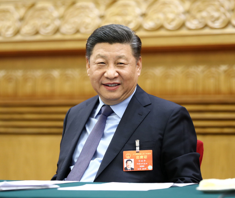 2019年3月10日，习近平总书记参加十三届全国人大二次会议福建代表团的审议。